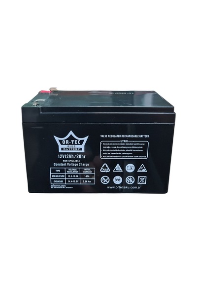 Ortec 12v 12ah Akü  Bakımsız Akü