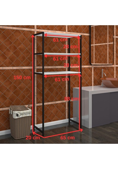 Bakbudaiyi Çamaşır Kurutma Makinesi Dolabı Ayperi Byzsyh 150 065 20 Mat Suntalam Metal Siyah Boya Beyaz - Siyah Bakbudaiyi Çamaşır Kurutma Makinesi Dolabı Ayperi Byzsyh 150 065 20 Mat Suntalam Metal Siyah Boya Beyaz - Siyah