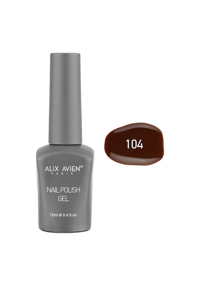 Alix Avien Kahverengi Kalıcı Oje 104-yoğun Renk Veren Jel Oje 12 Ml-nail Uv Gel Polish 104
