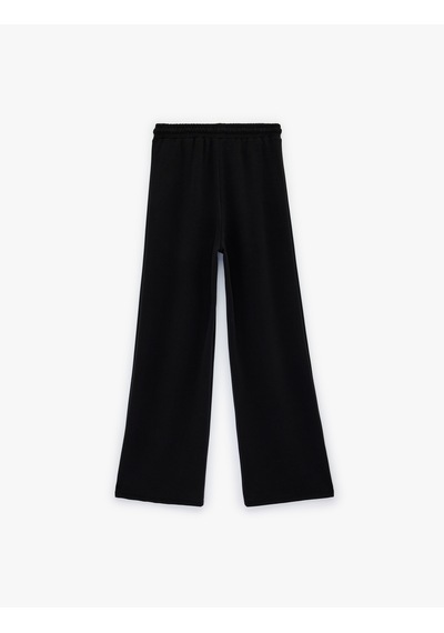 Koton Regular Fit Viskon Karışımlı Beli Bağcıklı Pileli Pantolon Siyah 6sak30027ek Siyah