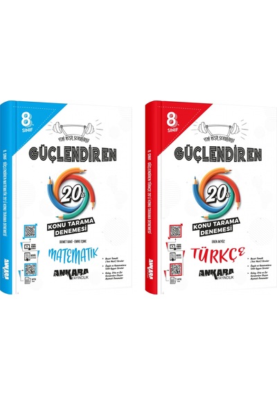 Ankara 2025 8. Sınıf Lgs Matematik + Türkçe Konu Tarama Denemesi Seti 2 Kitap