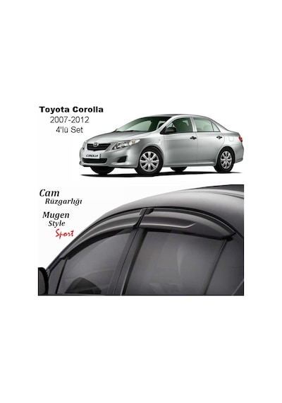 Corolla Uyumlu 2007-2012 Cam Rüzgarlığı Sunplex