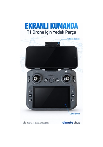 T1 Drone Uyumlu Ekranlı Uzaktan Kumanda Yedek Parça - 926225273