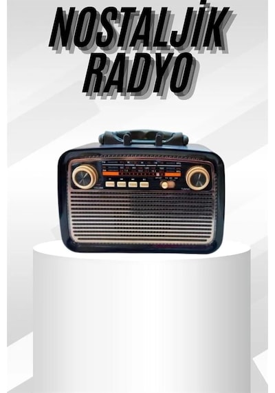 Müzik Kutusu Bluetooth Bağlantılı El Fenerli Nostaljik Tasarım Radyo 30963065