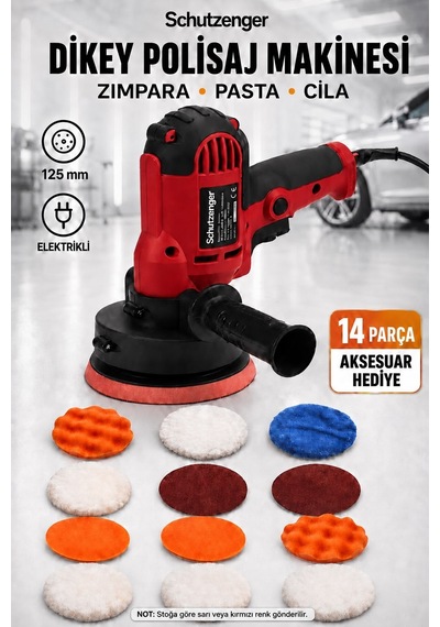 An-600w 125mm Profesyonel Araç Ve Koltuk Temizleme Makinesi Zımpara Ve Parlatma Seti Devir Ayarlı