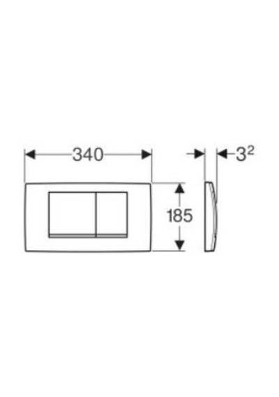 Geberit Twinline30 115.899.kh.1 Kumanda Kapağı - Krom Renkli
