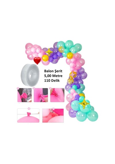 Balon Zincir Aparatı. 5 Mt X 110 Balonluk - Balon Hariç