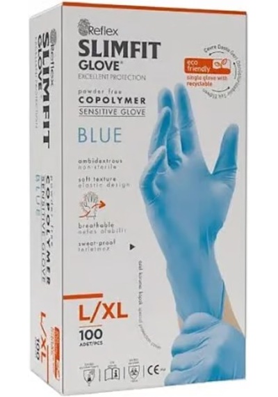 Reflex Slimfit Sensitive Mavi Eldiven L-xl 100 Lü 10 Kutu