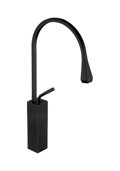 Kare Minimal Siyah Çanak Lavabo Bataryası Renkli