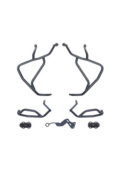 GP Kompozit Honda NX 500 2025 Uyumlu Motor Koruma Demiri Seti Siyah