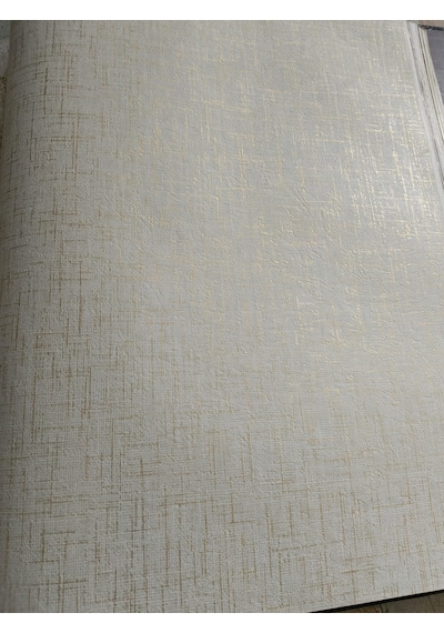 Krem Üzerine Işıltılı Gold Hafif Kabartmalı Sade Duvar Kağıdı 5²