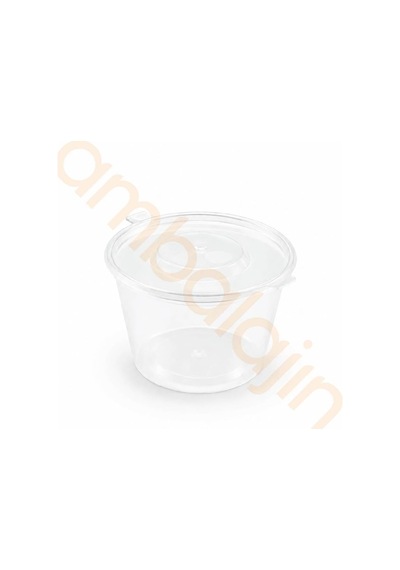 500 Adet4 Oz Kendinden Kapaklı Sos Kabı 120 Ml Şeffaf Plastik Kap