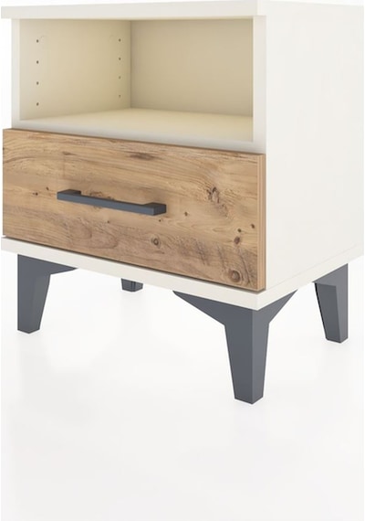 Arges Komodin Tek Raflı Tek Çekmeceli 44x30x48 Aytaşı-çam Aytaşı