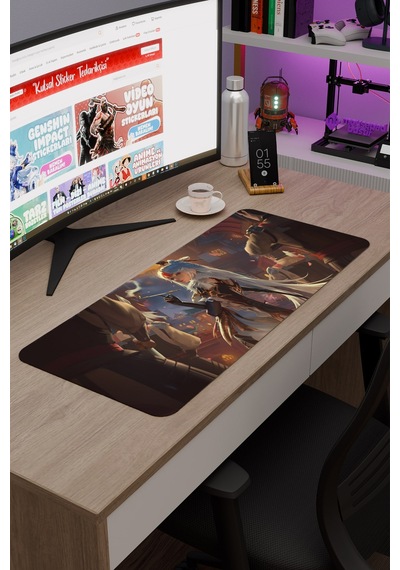 Ningguang Genshin Impact Anime Oyuncu V4 - 70x30 Xl Gaming Mouse Pad Fare Altlığı