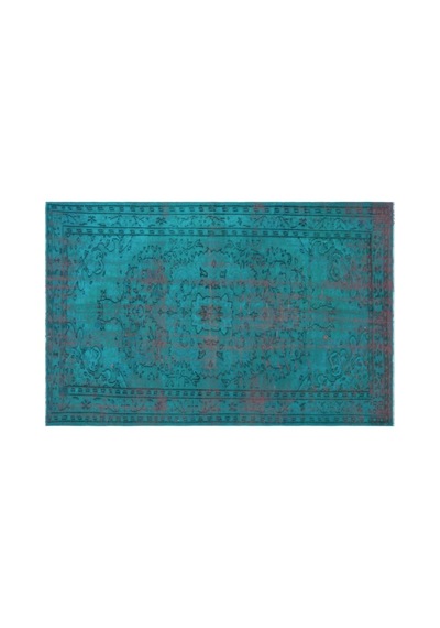 El Dokuması Vintage Yün-pamuk Turkuaz Halı 28928 149 X 236 Cm
