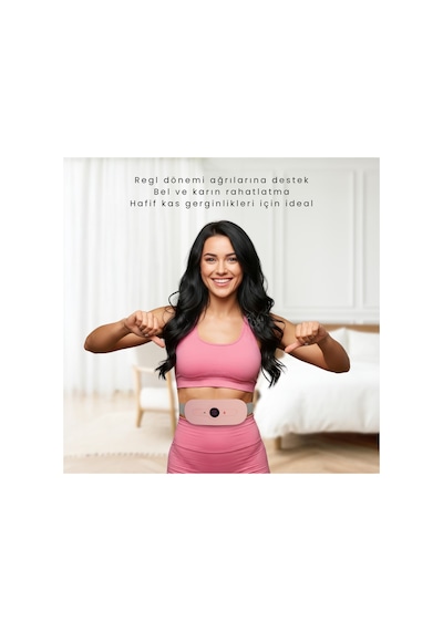 Akıllı Isıtıcılı Regl Masaj Kemeri Pembe Bel Karın 6 Kademe Isıtma Titreşim Diğer