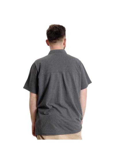 Mode Xl Büyük Beden Erkek T-Shirt Polo Chngyrmd 23328 Antramelanj 001