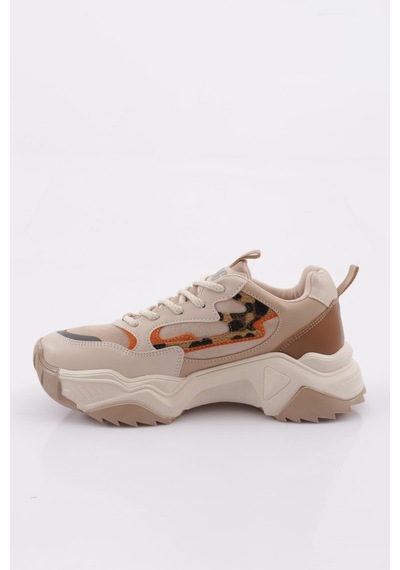 Dgn 65100-22y Kadin Bağcikli Kalin Taban Sneakers Ayakkabi 65100-2027-R0171 Bej - Kahverengi Dgn 65100-22y Kadin Bağcikli Kalin Taban Sneakers Ayakkabi 65100-2027-R0171 Bej - Kahverengi