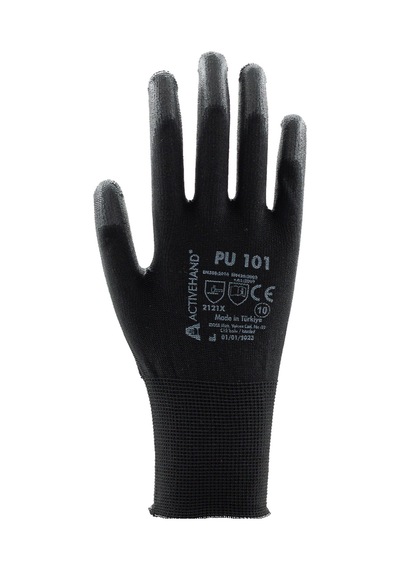 Activehand Pu-101 Hassas İş Eldiveni Siyah