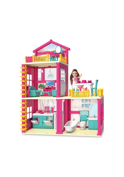 Lola'nın Düşler Evi - Tam Donanımlı, Bebekli Ve Eşyalı 4 Odalı Kız Çocuk Evcilik Seti