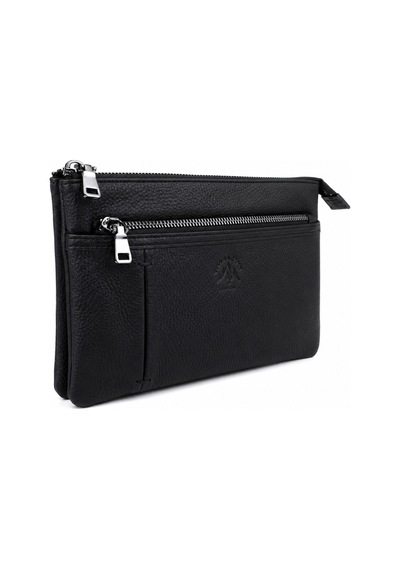 Alphaclub Bag Erkek Hakiki Deri Siyah Çok Bölmeli El Çantası Model 898