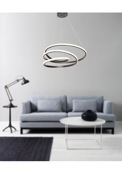Tt301-Sy Tt Aydınlatma Yay Modeli Siyah Led Avize