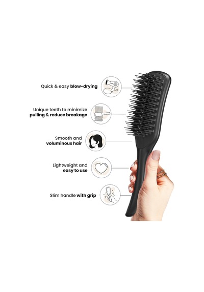 Lexroo The Ultimate Blow Dry Jet Black Saç Şekillendirici Fırça-tarak Easy Dry & Go