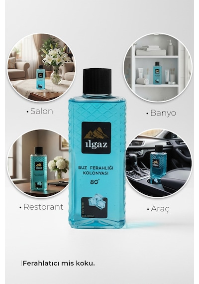Ilgaz Buz Ferahlığı Kolonyası 4'lü Set 80 Derece 400 Ml Elegance Series