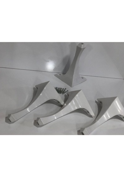 4'lü Lükens 28 Cm Dekoratif Sehpa Puf Komidin Ayağı - Masa Ayakları - 28 Cm Diğer