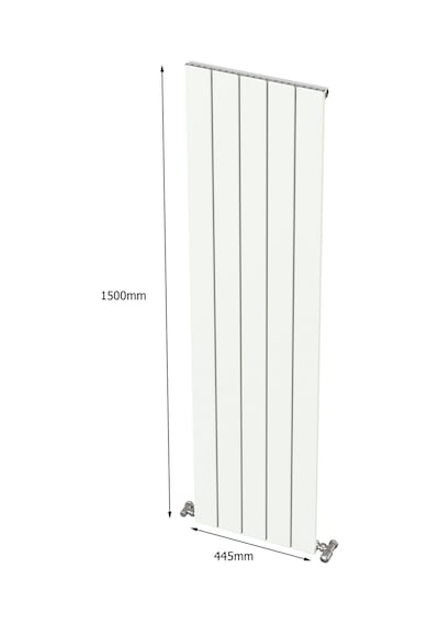 Alüminyum Radyatör 150x45 5 Dilim Kırık Beyaz Ral9010 Hestia