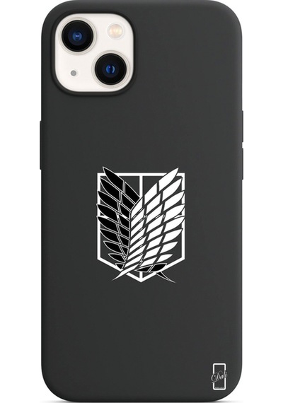Apple Uyumlu iPhone 15 Siyah Lansman Kılıf Attack On Titan