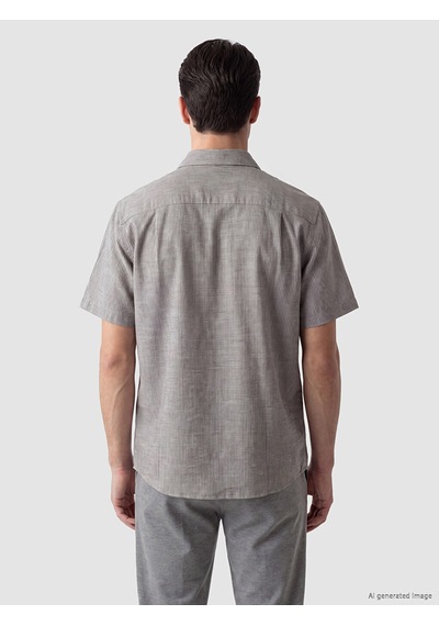 Lcwaıkıkı Classic Kahverengi Regular Fit Çizgili Poplin Erkek Gömlek