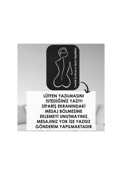 Led Işıklı Kişiselleştirilebilir Kadın Temalı Tablo Emery Dekoratif Gece Lambası Sarı - 737239278 Sarı