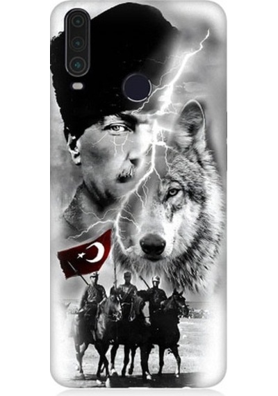 General Mobile Gm 10 Uyumlu Atatürk Kurt Ve Bayrak Desenli Silikon Kılıf