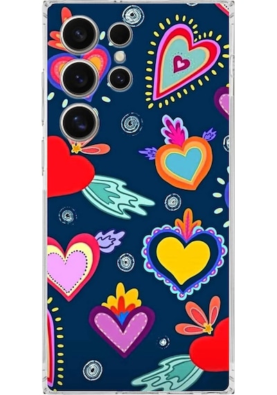 Samsung Galaxy S24 Ultra İle Uyumlu Retro Color 3 Kamera Korumalı Şeffaf Kılıf Şeffaf