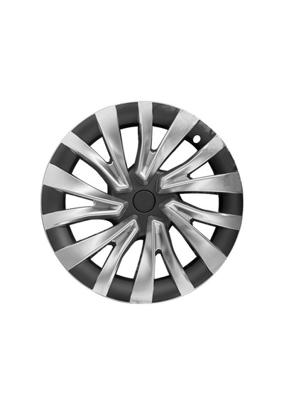 Tesla Model 3 Soul Jant Kapağı - 18 İnç - Siyah Gümüş - 4 Adet Set