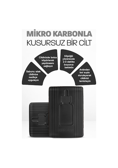 Uraw Gözenek Temizleyici ve Siyah Nokta Karşıtı Mikro Karbon Sabunu 100 G