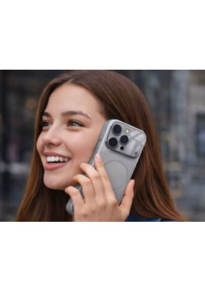 Ag Glass Apple Uyumlu iPhone 15 Puro Telefon Kılıfı Silver