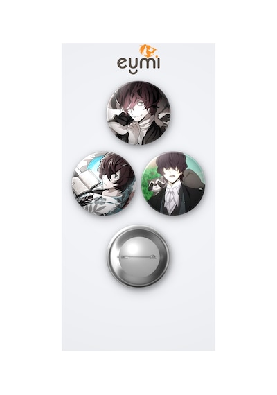 Bungou Stray Dogs Animesi Edgar Allan Poe Anime 3'lü Metal Rozet Seti 58mm İğneli Buton Çanta Yaka Rozeti Çok Renkli