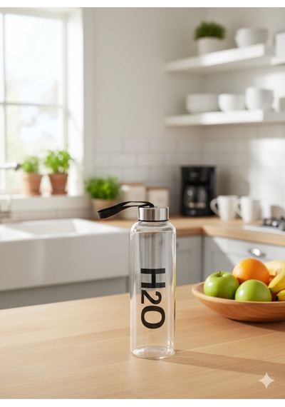 H2o Metal Kapaklı Matara 500 Ml Siyah