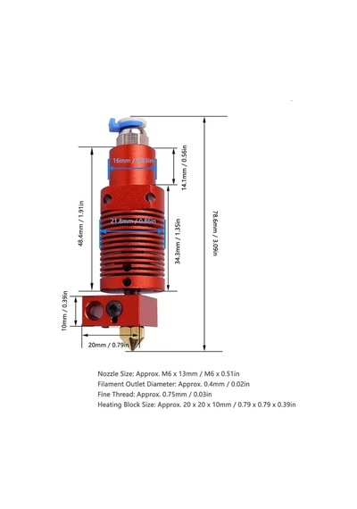 Creality Cr10 Max/cr10s Pro Hotend Seti - Mk9 - 24v 40w