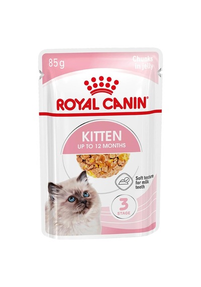 Royal Canin Kitten Jelly Pouch Yaş Mama, Yavru Kedi, 85 G X 12 Adet