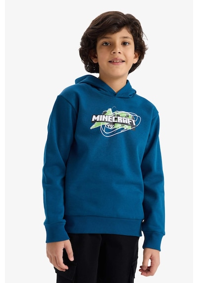 Defacto Erkek Çocuk Minecraft Kapüşonlu Sweatshirt G6915a825cwın101 İndigo-ın101