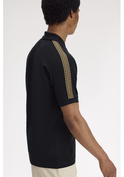Fred Perry M2304 Cross Tape Erkek Polo Tişört Siyah