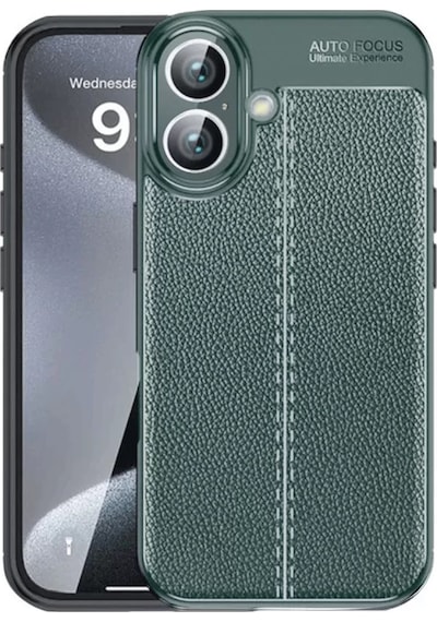 Newface Apple İphone 16 Kılıf Auto Focus Kapak - Koyu Yeşil