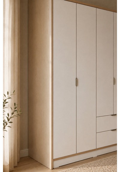 Home Liva 6 Kapaklı Gardırop 190x182x44 Cm Krem - 912186988 Krem Home Liva 6 Kapaklı Gardırop 190x182x44 Cm Krem - 912186988 Krem