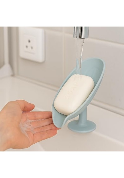 Vantuzlu Su Giderli Sabunluk 2 Li Set Kaymaz Kendiliğinden Su Akıtmalı Tezgah Üstü Sabunluk Banyo Mutfak Için Prat Çok Renkli