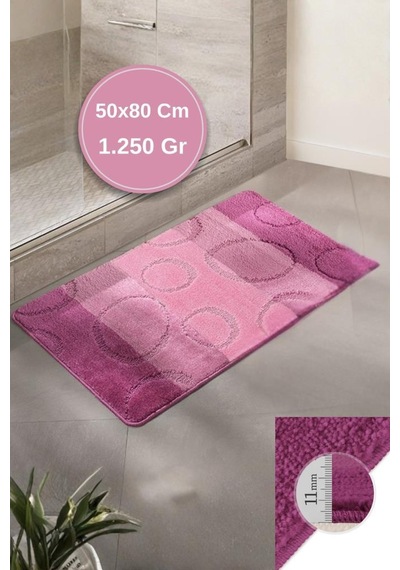 Lüks Banyo Paspası Bali 50x80 Cm - 11 Mm Kalınlık, %100 Polipropilen, Kaymaz Taban Model 3