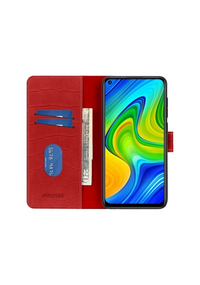 Xiaomi Redmi Note 9 Kilif Kroko Desen Kapakli Cüzdanli 489990448