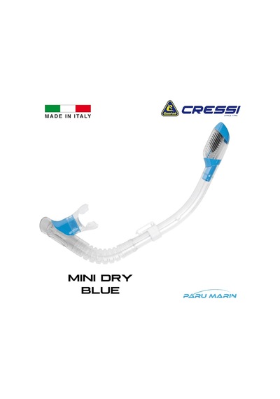 Parumarin Cressi Minidry Kuru Şnorkel 7-15 Yaş Mavi